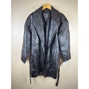Vintage Maxam Women’s Black Lambskin Leather Jacket Italian Mosaic Size M NWT